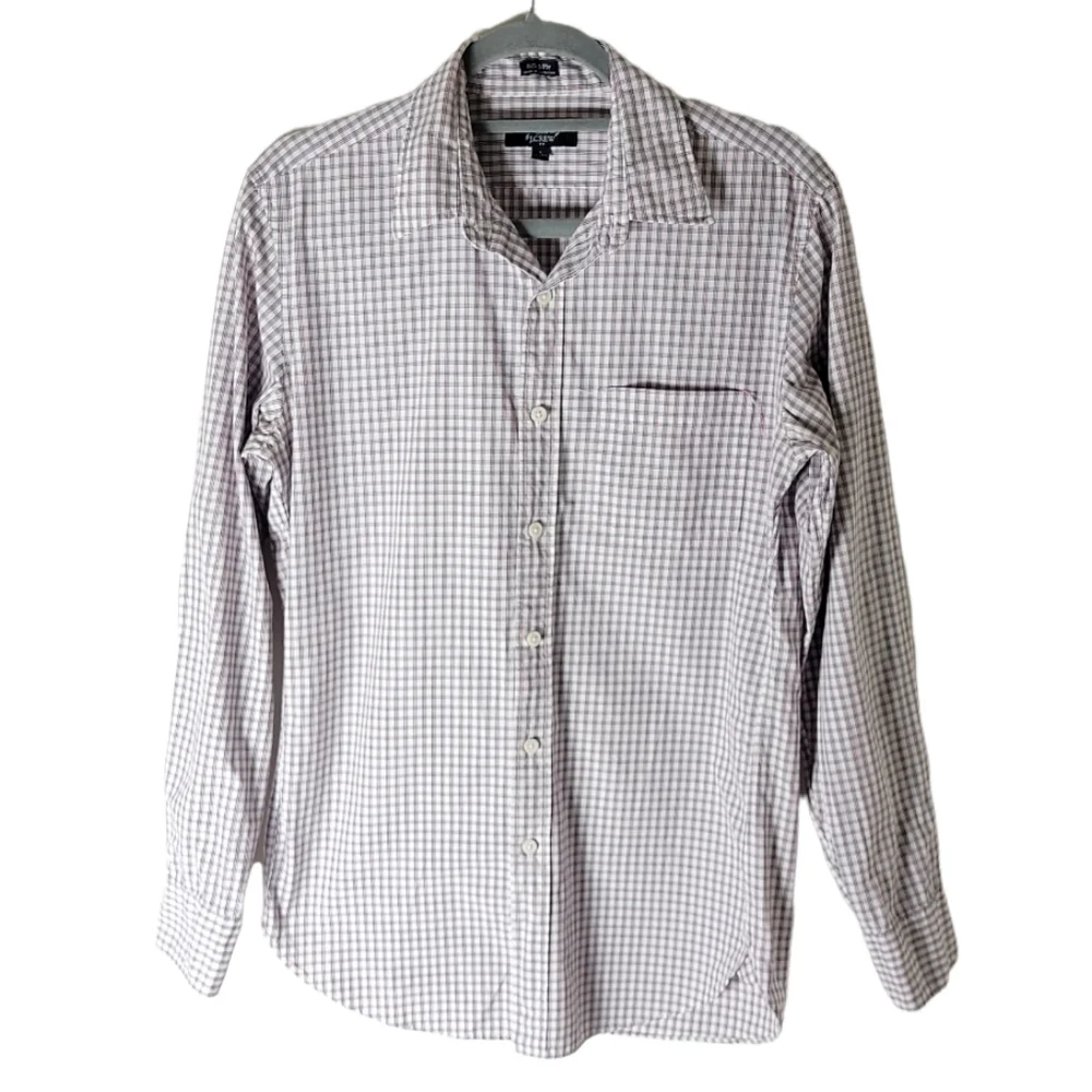 Thompson Shirtings by J. Crew 80's 2 ply men button down plaid shirt size small